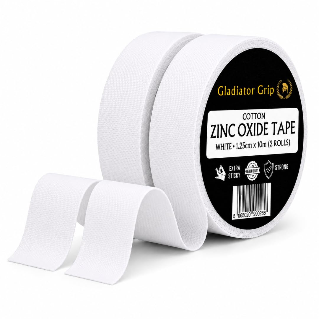 Gladiator Grip Zinc Oxide Tape – 1.25cm Twin Pack